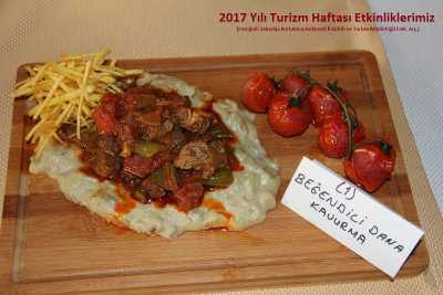 2017 Yılı Turizm Haftası 2. Yöresel Ev Yemekleri Yarışması (Etliler Kategorisi İkincisi Beğendili Dana Kavurma, Emre Erdinç)